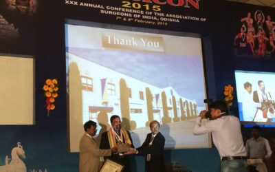 Delivering the Susruta Lecture at the Annual Meeting of Surgeons of India Odisha Chapter, Feb 7, 2015